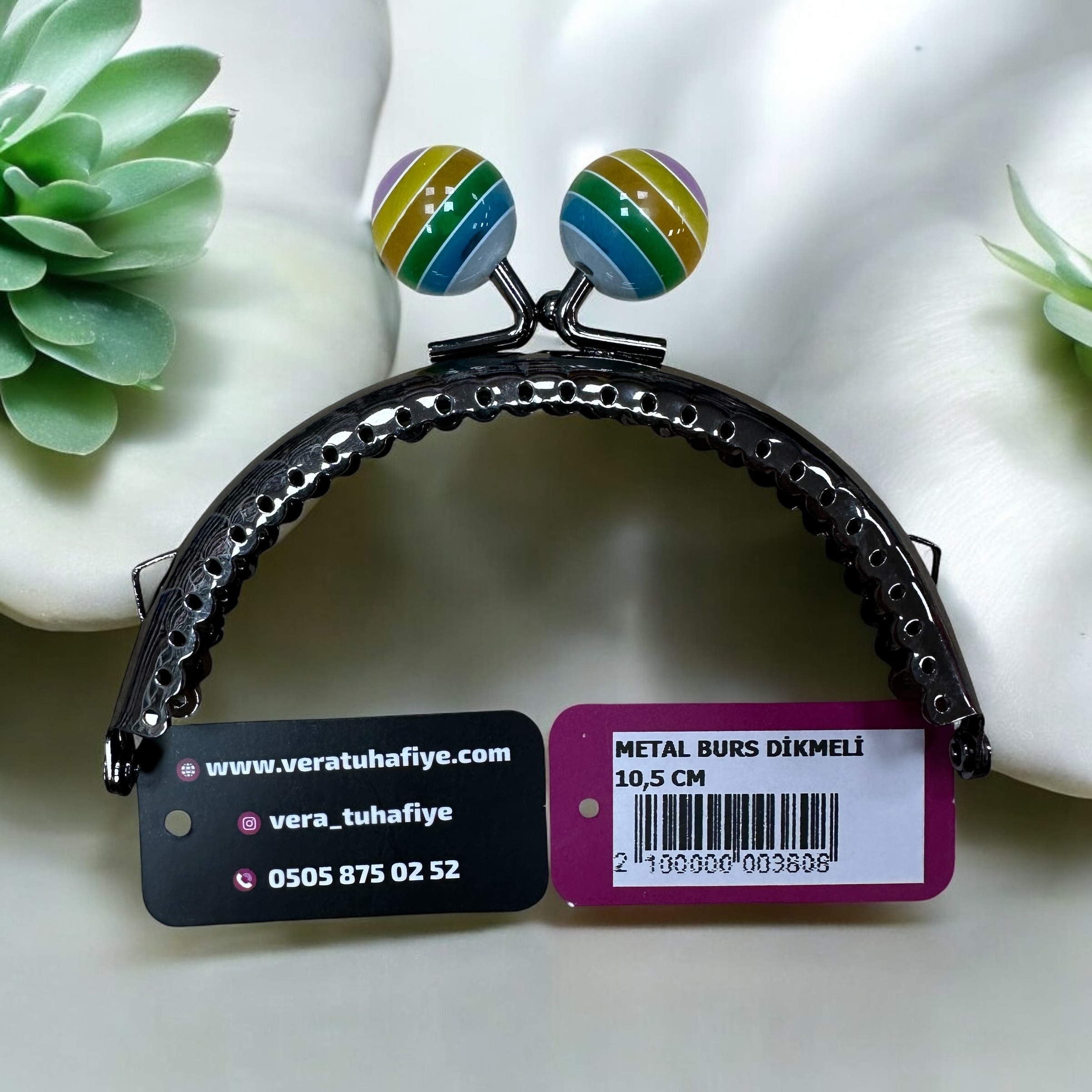 10.5 CM DİKMELİ BURS BONCUKLU